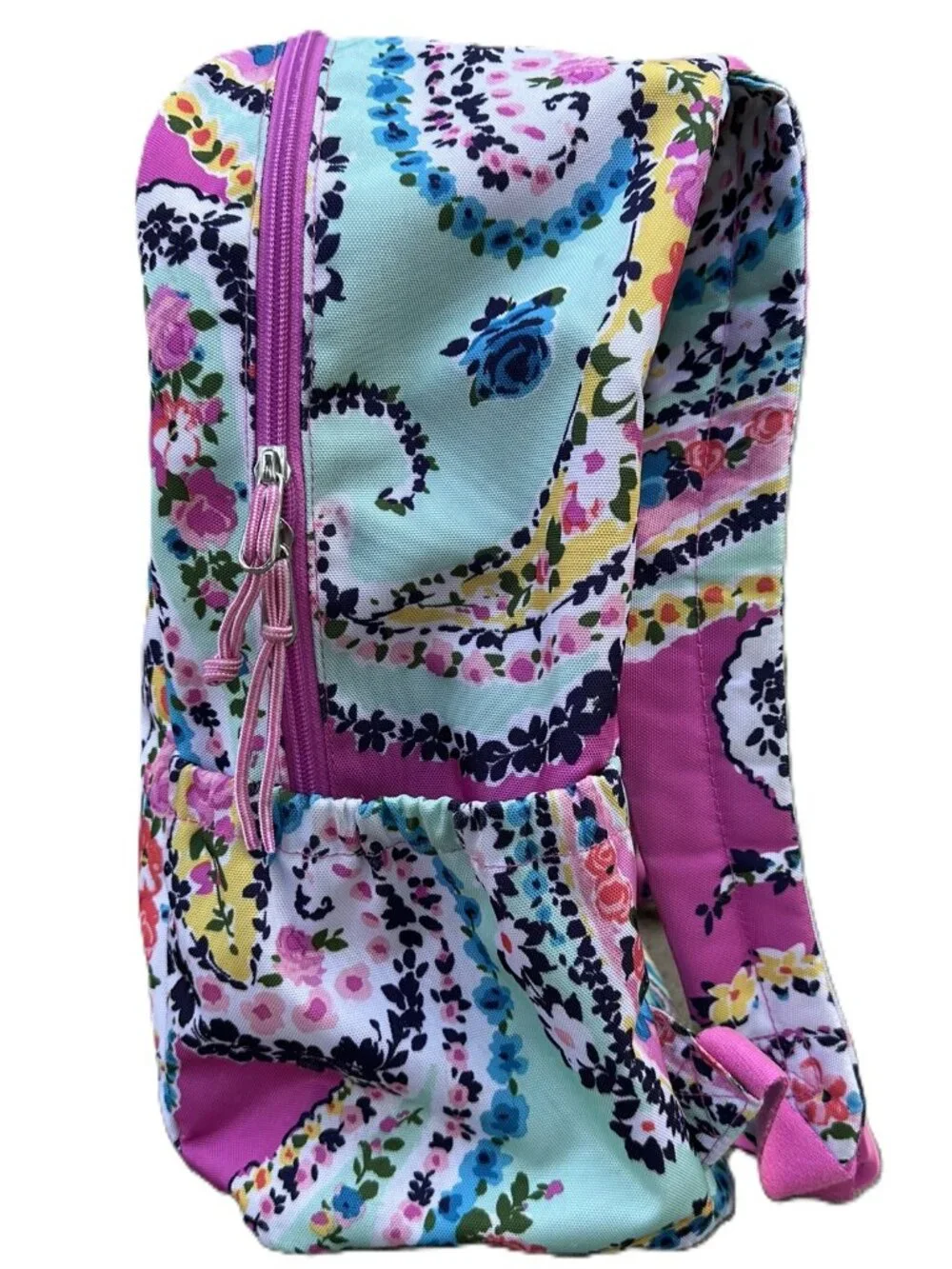 Vera Bradley Wildflower Paisley Backpack Multi Pockets and Laptop Section